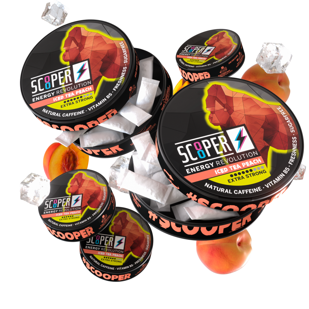 SCOOPER Energy Iced Tea Peach (5 cans)