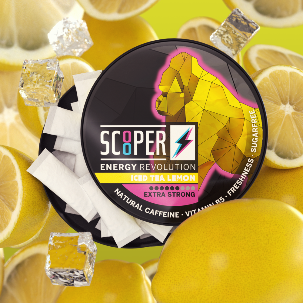 SCOOPER Energy Iced Tea Lemon (5 cans)